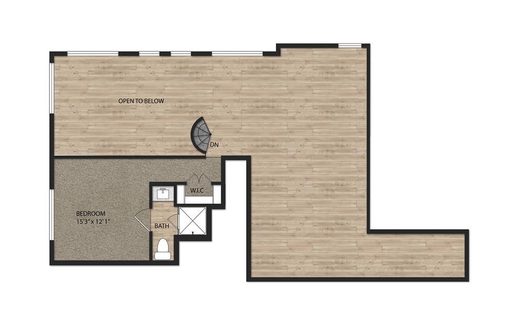 C1 Mezzanine - 3 bedroom floorplan layout with 3 baths and 2166 square feet. (Floor 2)